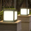 Decorative solar column lantern for garden and outdoor