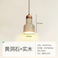 Retro stone pendant light for elegant interiors
