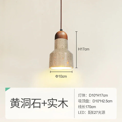 Retro stone pendant light for elegant interiors