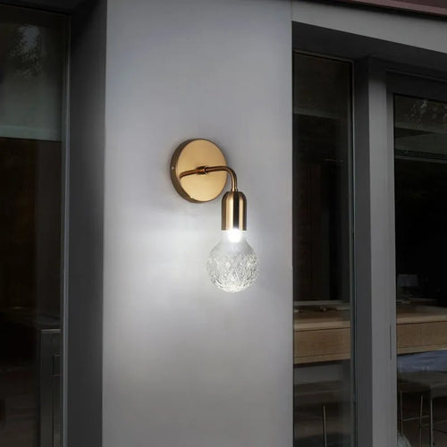 Modern decorative glass LED wall light for indoor use - vue 3 sur 10