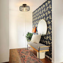 Simple birdcage indoor ceiling light for bedroom, living room or hallway, E26 decorative restaurant fixture, AC 110 V