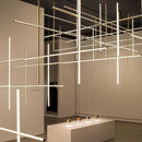 Italian designer tubular LED pendant chandelier
