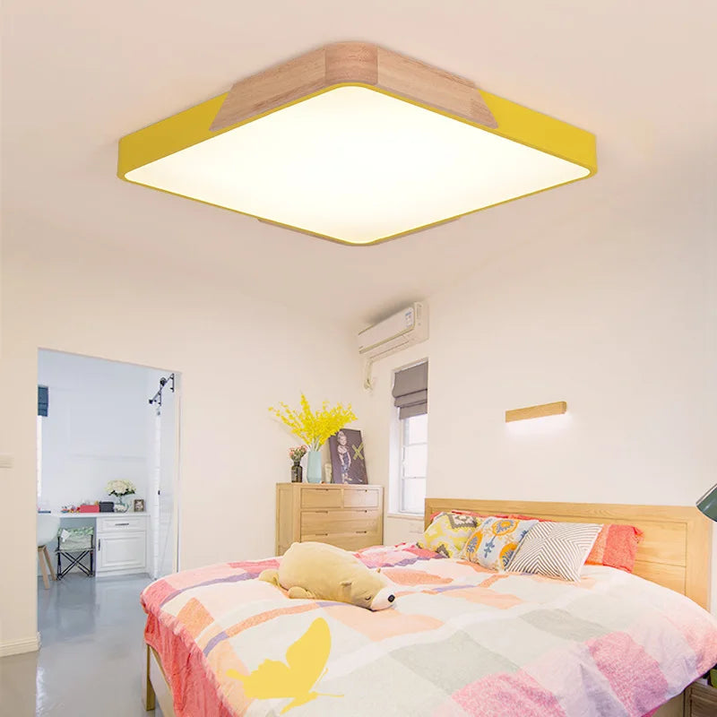 Nordic solid wood artistic chandelier with simple modern macaron style - vue 3 sur 11
