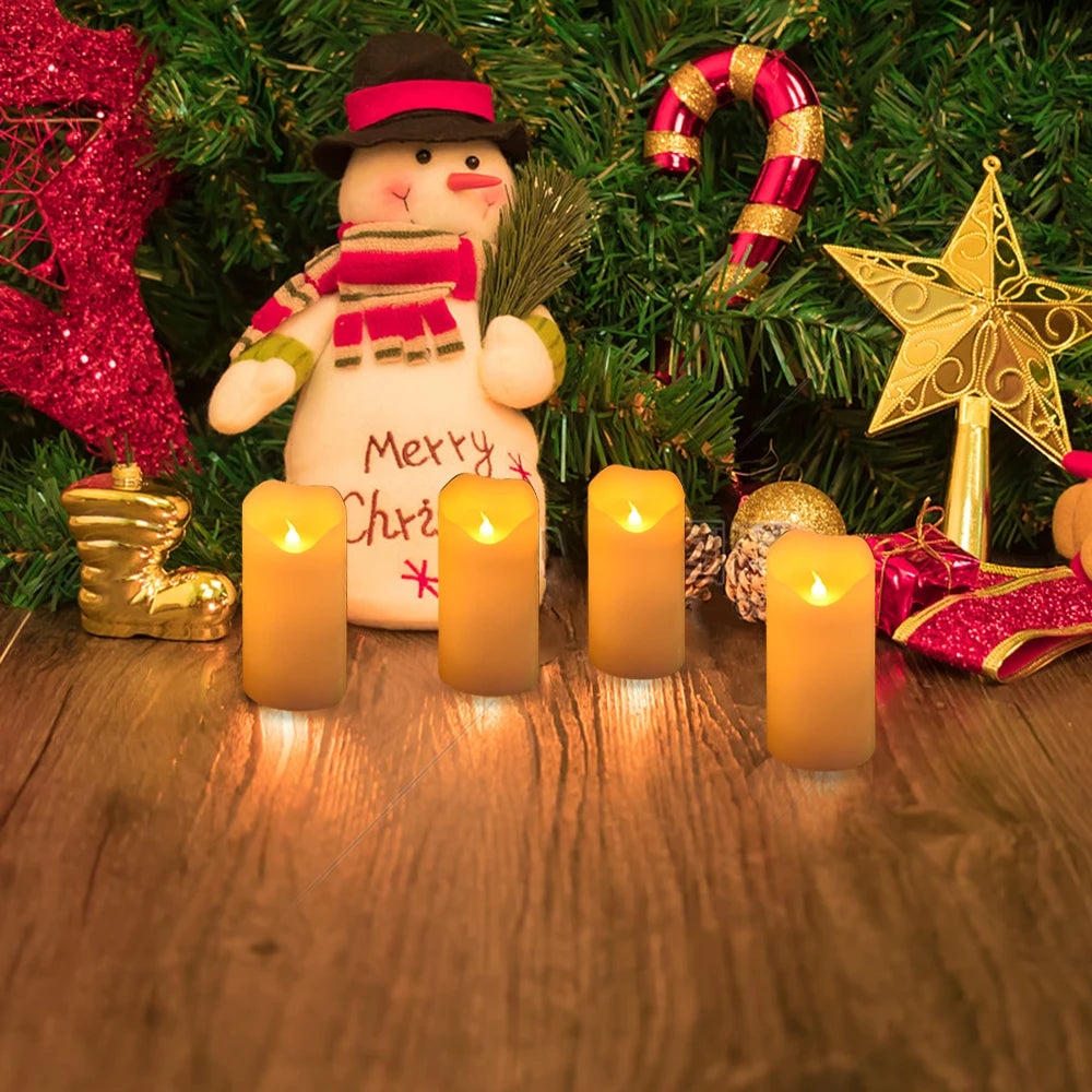 Pack of 12 rechargeable flameless LED candles for Christmas Halloween