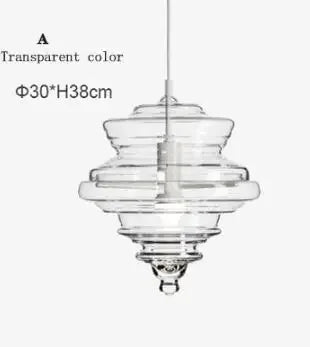Vintage industrial glass pendant light for artistic lighting - vue 14 sur 15