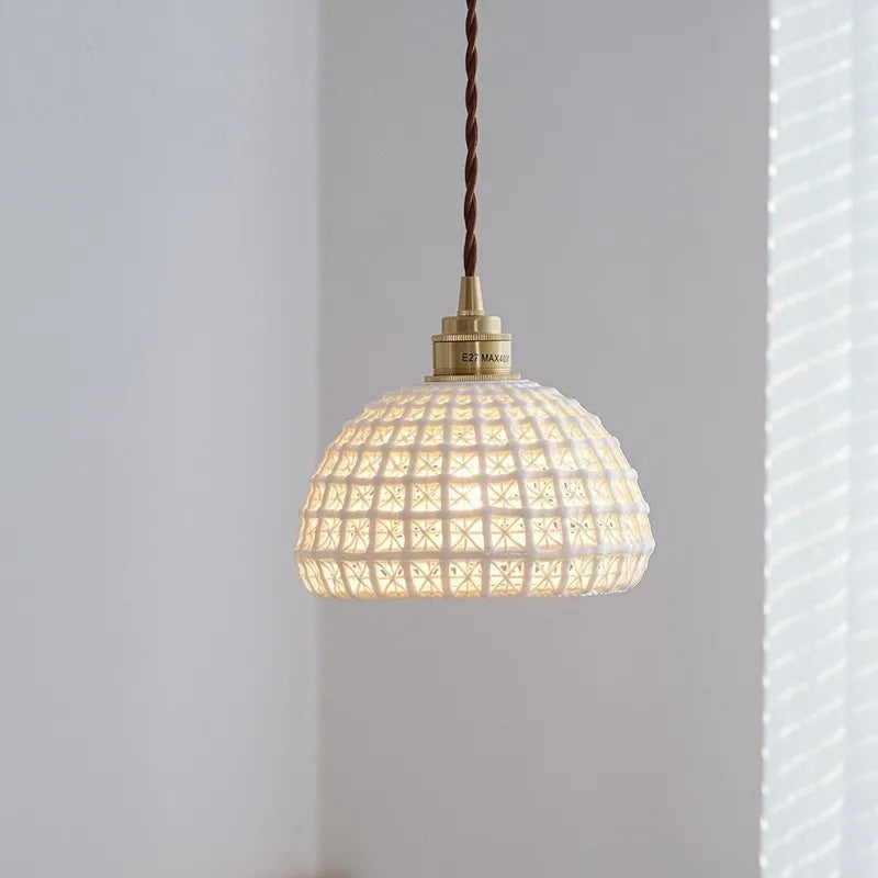 Nordic vintage ceramic loft LED pendant light