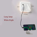 LED bedside wall lamp with USB port and rotary switch
