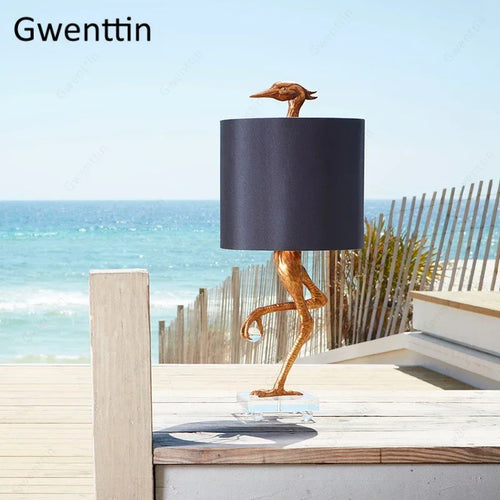 Creative ostrich table lamp for modern interior decor - vue 4 sur 7