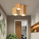Modern wood surface ceiling lamp