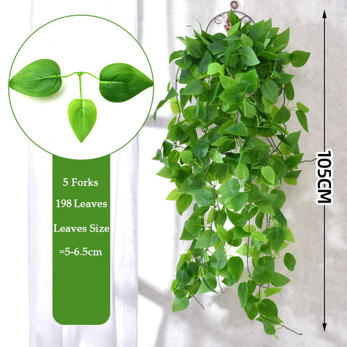 Artificial vine plant for indoor and outdoor decoration