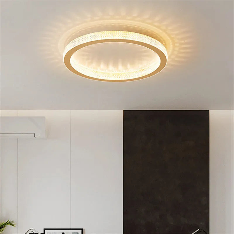 Minimalist crystal Nordic ceiling light for elegant interiors - vue 5 sur 8