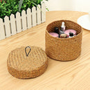 Handmade wicker storage basket for snacks and flowers