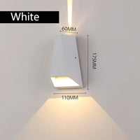 Modern waterproof outdoor LED wall light