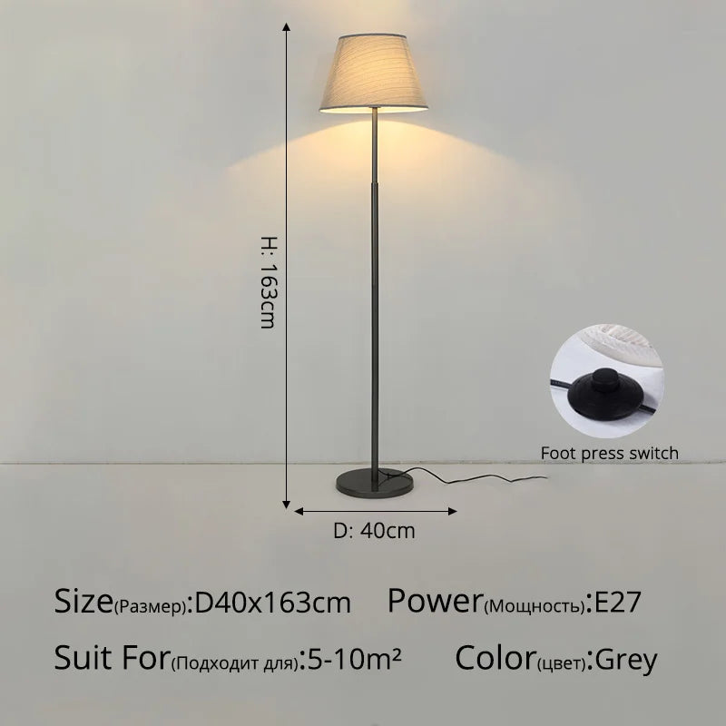 Minimalist luxury floor lamp with adjustable vertical table