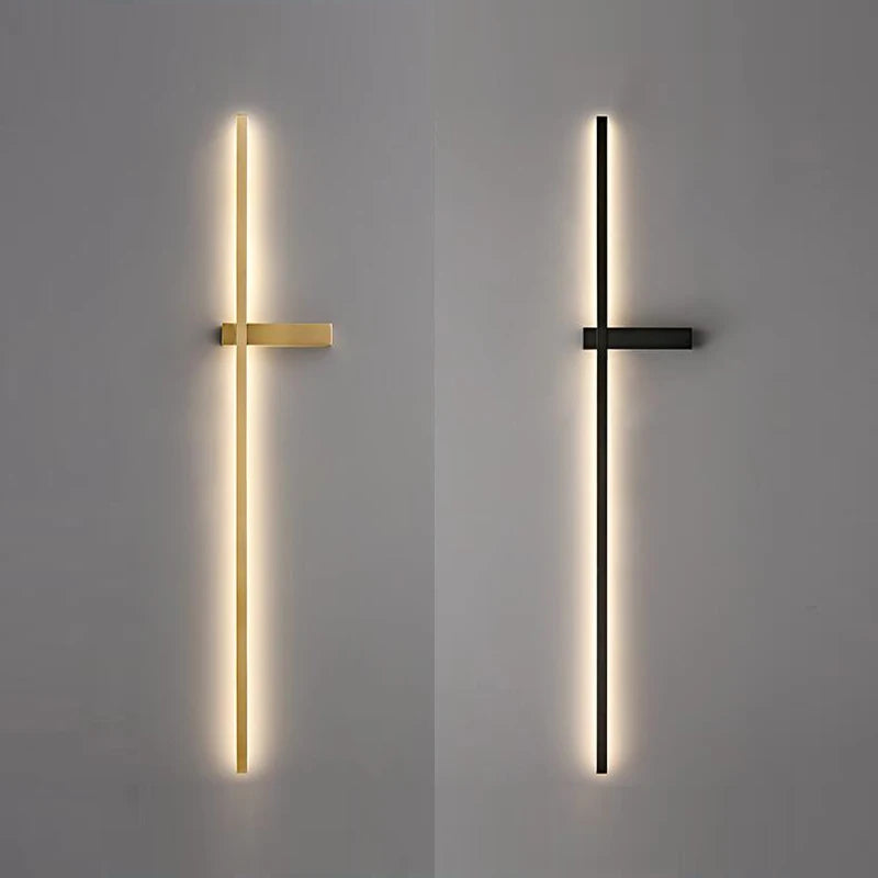 Minimalist aluminium LED wall light for indoor lighting
