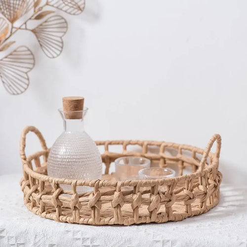 woven wicker fruit basket for decoration and storage - vue 4 sur 8