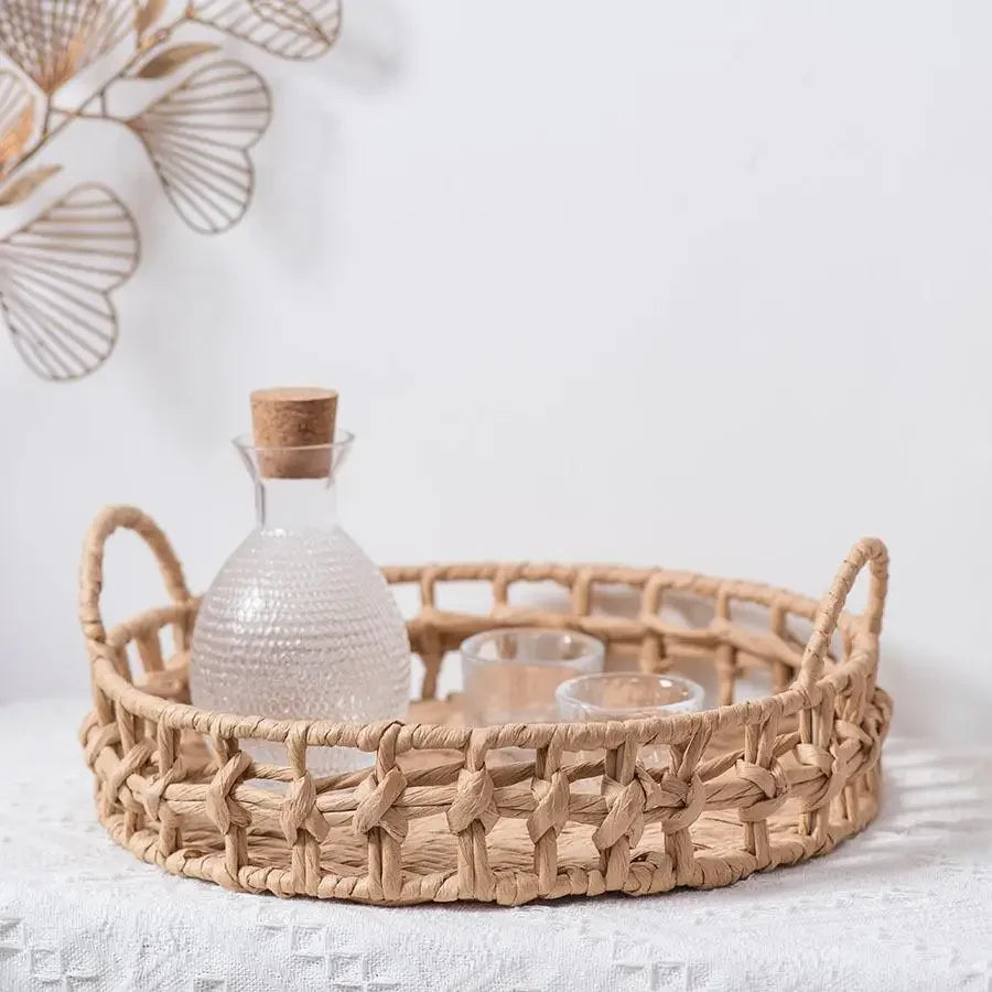 woven wicker fruit basket for decoration and storage - vue 4 sur 8