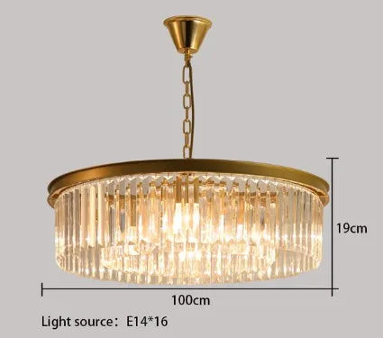 Elegant design crystal pendant chandelier for indoor lighting - vue 17 sur 22