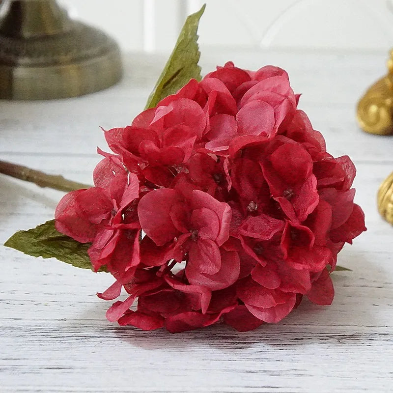 Silk hydrangea bouquet for home decoration and weddings - vue 8 sur 14