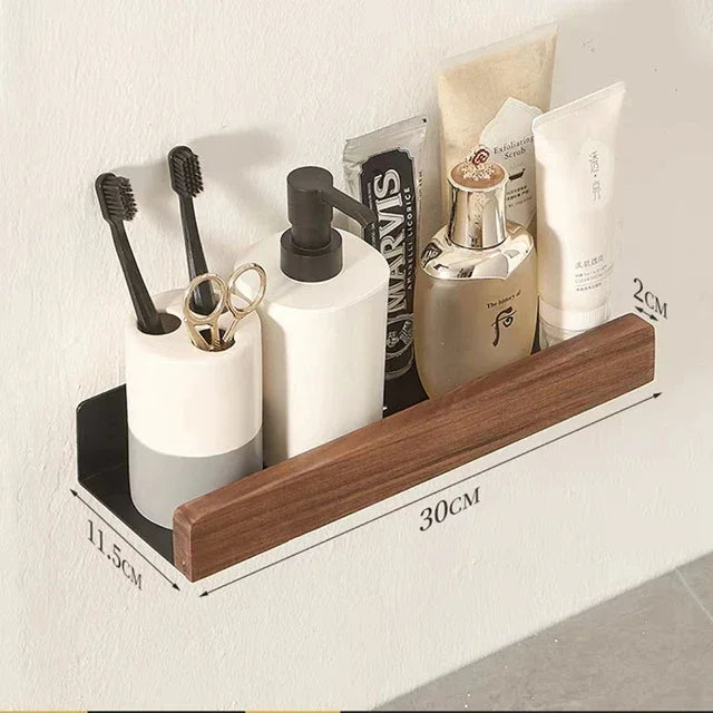 bathroom storage wall shelf - vue 9 sur 14