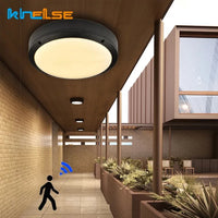 Waterproof LED ceiling light with motion sensor for outdoor use
