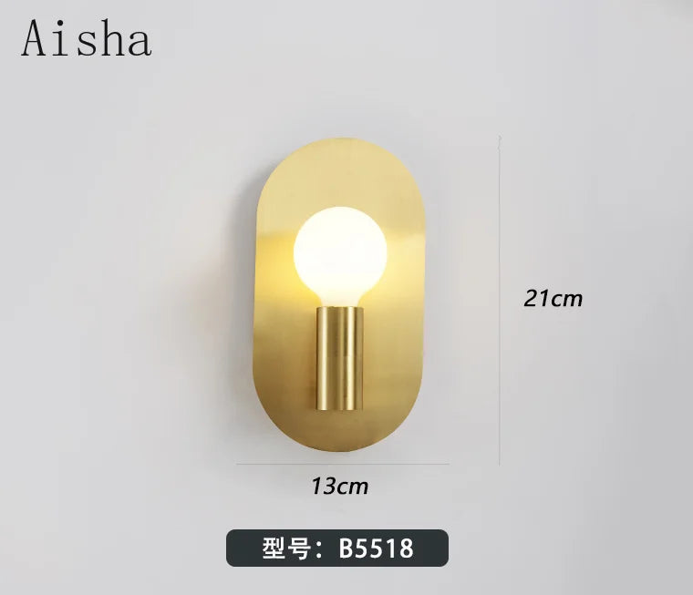 Luxury oval Nordic wall light for interior decoration - vue 5 sur 7
