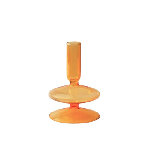 Conical glass candle holder for festive home decoration - vue 18 sur 17