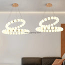 Nordic creative LED magic beans double layer chandelier