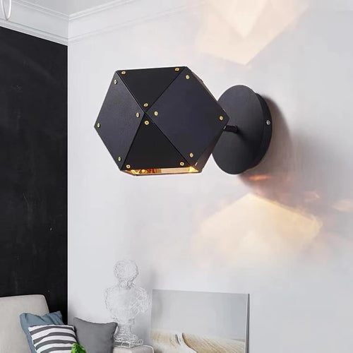 Art deco style LED cube pendant light, assorted colours, seasonal - vue 3 sur 28