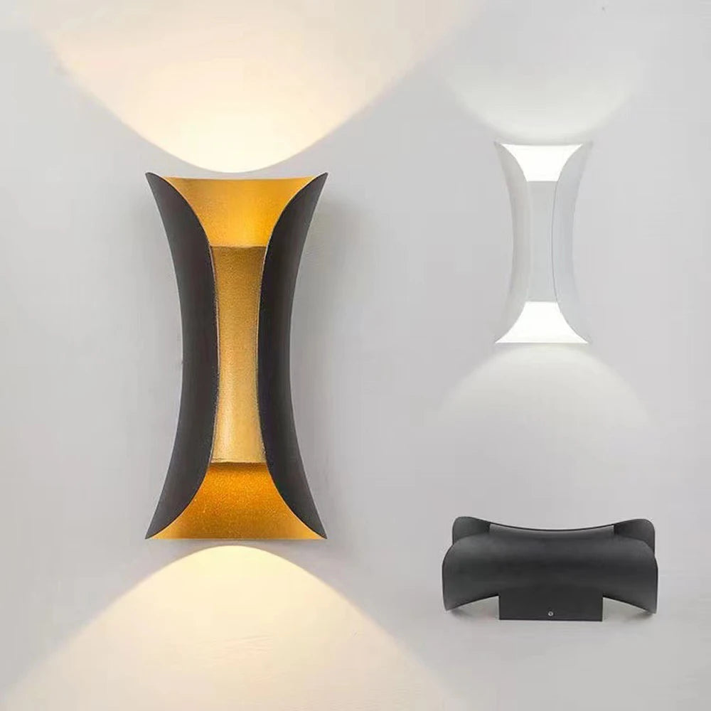 modern waterproof aluminum led wall light for outdoor decoration