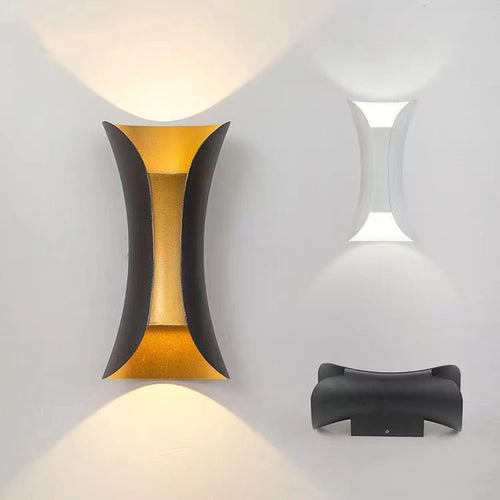 modern waterproof aluminum led wall light for outdoor decoration - vue 2 sur 10