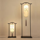Chinese floor lamp for living room sofa, creative red palace style decorative vertical lamp for bedroom or study, antique floor lamp