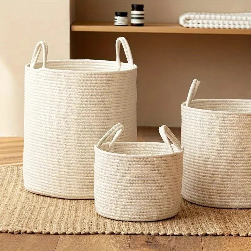 cotton rope baby and child toy storage basket