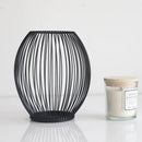 Geometric hollow iron candle holder for interior decor