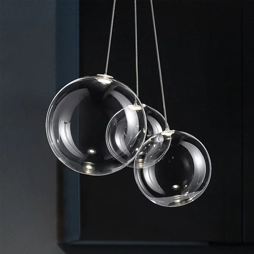 Glass pendant light chandelier for modern lighting - vue 4 sur 11