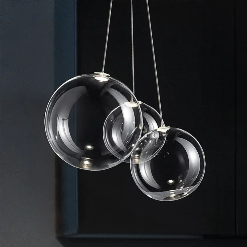 Glass pendant light chandelier for modern lighting - vue 4 sur 11