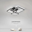 Modern black LED ceiling light