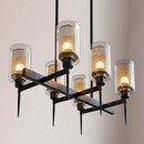 Nordic retro industrial LED chandelier for restaurant and bar decor