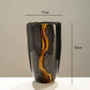 crackle glass vase for decorative flower arrangement