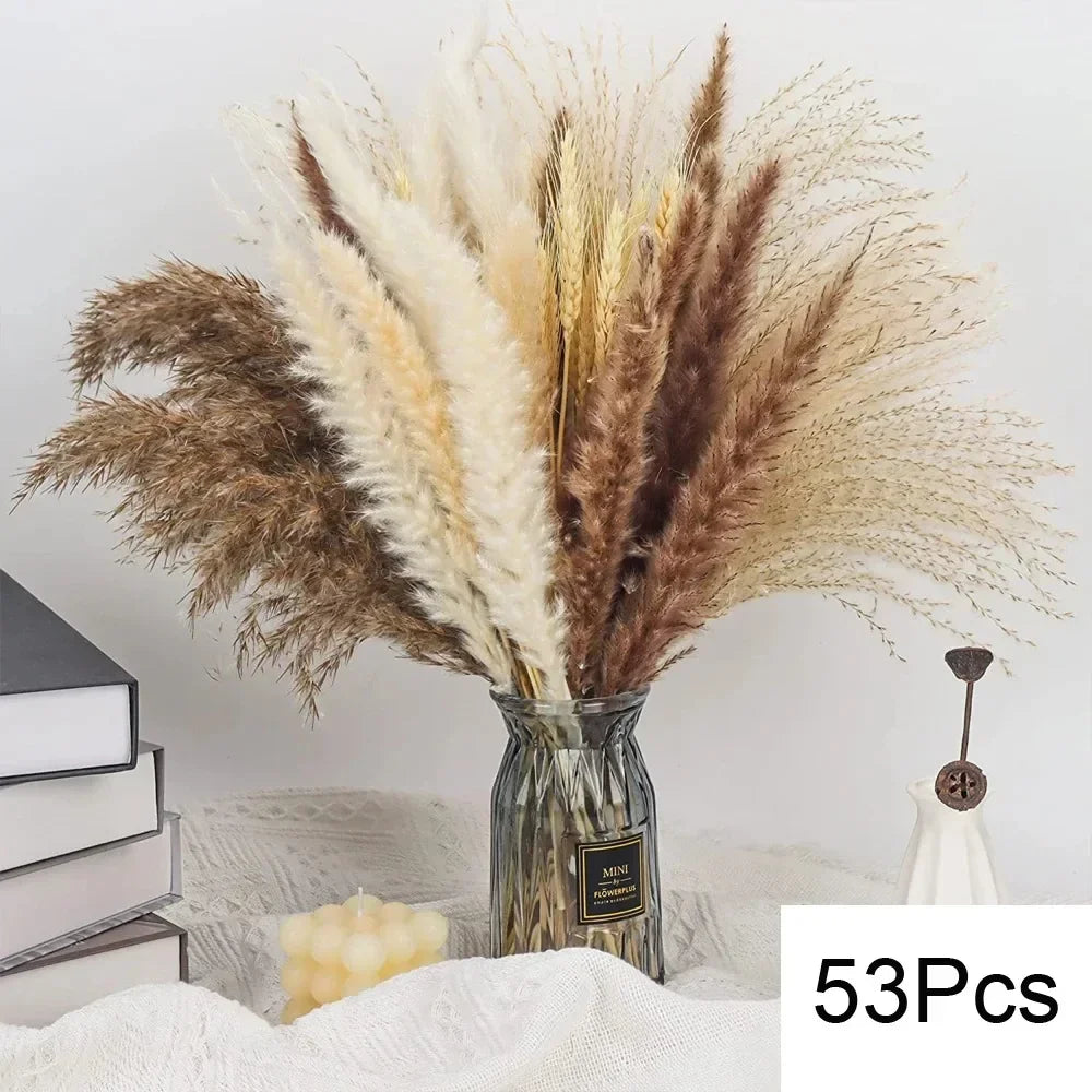 Set of 100 pampas grass bouquets for boho wedding decoration