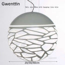 Modern hollow iron pendant light bird cage industrial decoration