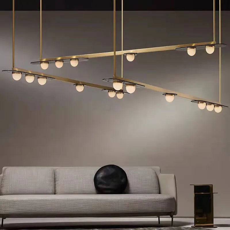 Art deco style LED chandelier pendant