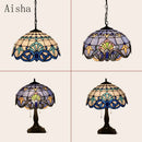Handmade glass pendant light nordic style peacock home decor