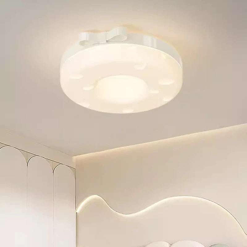 Cheese-shaped ceiling light for baby girl's nursery