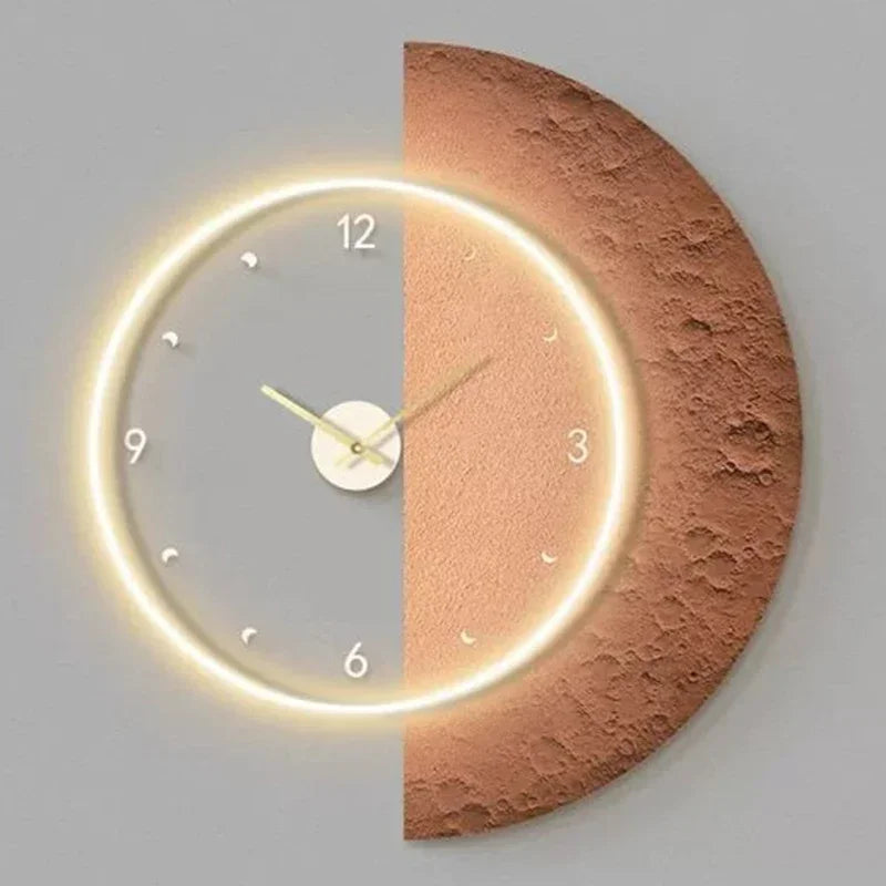 modern design led wall clock for home decor
