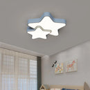 Modern minimalist LED ceiling light with star and heart decor