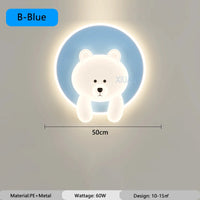 Decorative cloud bear wall light for children's bedroom