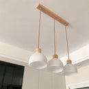 Modern pendant light with glass shade for kitchen island