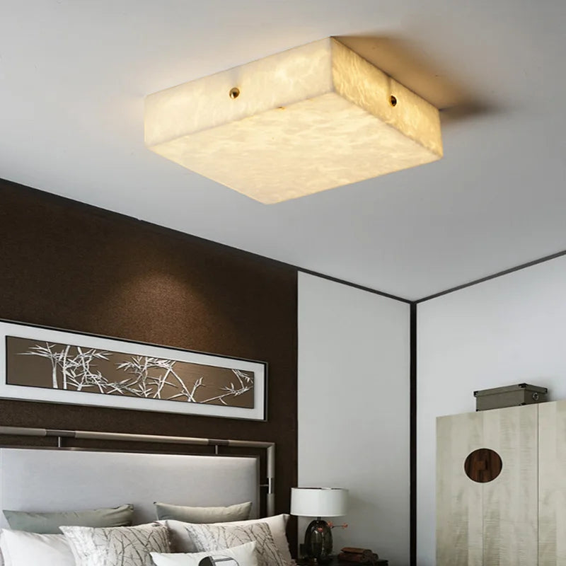 Modern Chinese style copper ceiling light for elegant interiors - vue 3 sur 9