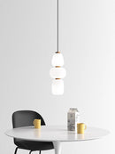Minimalist artistic glass LED chandelier for creative interiors